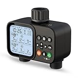 Digitaler Bewässerungs-Timer-Controller, elektronischer Gartenbewässerungs-Timer, 2 Ausgänge, programmierbare Bewässerungssteuerung für Garten, Rasen, Sprinklersystem, Außenbewässerung