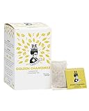 Afro Tea Golden Chamomile (Kamillentee aus feinen Kamillenblüten), Premium Tee in 15 Musselin-Teebeutel, je 1,5g, handgenäht. Erlesene Pflanzen bester Qualität - koffeinfrei