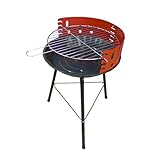 Green Arrow: kleiner Kohle-Grill rund, 36 x 36 x 51,5 cm, drei Beine, 4-Level Rost höhenverstellbar, BBQ outdoor