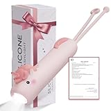 LOVERUIS Wiederaufladbare Taschenlampen, dimmbar, Silikon, mit Schlüsselanhänger, Camping, Geburtstagsgeschenk (Einhorn)