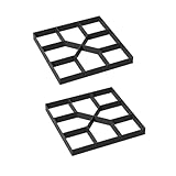 YARDIN Gehweg Form DIY Pflasterform 40x40x4cm,Garten Schablone Kunststoff Gehwegplatten Quadratisch Beton Pflastersteine Terrassenplatten,2PCS