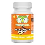 Beta Carotin Kapseln hochdosiert - 50.000 i.E. (30 mg) - bioaktiv, pflanzlich & vegan - Produktion in Deutschland - laborgeprüft & ohne Zusatzstoffe - Kapseln statt Tropfen - Vitamineule®