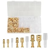 600 Stk Kabelschuhe Set, Kabelschuhe Flachstecker Sortiment, Flachsteckhülsen Set, 2,8 mm 4,8 mm 6,3 mm Männlich & Weiblich Kfz Kabelstecker mit Isolierung, Quetschverbinder Crimpverbinder