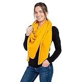 zallie - Musselin Schal Damen Viereckig – 135 x 135 cm – gelb