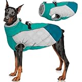 MIGOHI Warmer Hundemantel, reflektierender Hunde-Wintermantel, Winddichte Hundejacke, Rollkragen-Hund Kaltwettermäntel mit Reißverschluss hinten, Dicke Fleece gefütterte Hunde-Winterweste für kleine