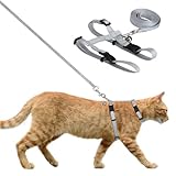 Nobleza Katzengeschirr mit Leine, Verstellbare Nylon Geschirre Katzenleine, für Katzen und Kaninchen