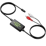 LiNKFOR DA Wandler 192KHz Optischer Toslink Koaxial auf Analog RCA L/R Audio Adapter mit optischem Kabel für PS3 DVD Sky Xbox HDTV Blu-Ray-Player