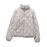 NSICBMNO Winterjacken für Damen, Puffermäntel, leichte Steppjacke, Outdoor-Daunenjacken, Baumwolle, gesteppt, mit Kapuze, gepolsterter Mantel, lässiger Mantel, langärmelig, Cardigans, Bomberjacke