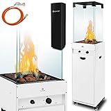 KESSER® Heizstrahler Gas Terrassenheizstrahler Gasheizungen Gasheizstrahler Gasheizer inkl. Schutzhülle Outdoor-Heizung Mobiler Heizpilz Flammenheizer, Pyramide Terrassenheizer,