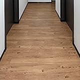 FLOREXP Vinylboden - Lino-Bodenbelag mit Rosa-Braunem Holz-Effekt, Abziehbare und Selbstklebende Bodenfliesen, 2,0mm 36 Stück Wasserdicht für Küche Wohnzimmer Bodenbelag (5,02m², Rosa-braun)