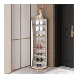 YUNFANOZ Drehbarer Schuhregal, Rotierender Schuhschrank, for Schrank Eingangsbereich Schlafzimmer Ecke(Ø39cm 120cm8layer)