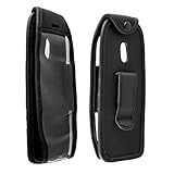 caseroxx Ledertasche mit Gürtelclip für Nokia 6310 (2021) in schwarz – robuste Handy-Tasche mit Sichtfenster & Gürtelclip aus Echtleder, ideal für Beruf, Freizeit, Outdoor & sicheren Transport