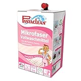 Pastaclean® Mikrofaser Waschmittel Antipilling, 500 Waschladungen, Vollwaschmittel, Flüssigwaschmittel Konzentrat für alle Materialien, 5 Liter