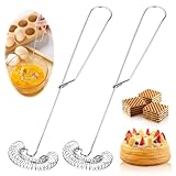 2 Stück Spiralbesen Edelstahl Schneebesen Hochwertiger Saucenbesen Mini Spiralschneebesen Klein für Blender Praktischer Küchenhelfer Spülmaschinengeeignet