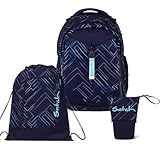Satch Match Pencil Slider Light Edition Schulrucksack Set 3tlg. inkl. Sportbeutel (Purple Laser)