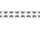 ungeklebte Wandrahmen-Aufkleber, Tapetenbordüre for Abziehen und Aufkleben, einfache Blume, 12 cm x 5 m