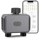 Haozee Smart Bewässerungscomputer 2 Ausgänge,intelligenter Wassertimer für Gartenschläuche,r,erfordert Tuya Zigbee Hub,unterstützt Home Assistant Zigbee2mqtt