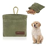 Fanshiontide Leckerlibeutel für Hunde, Hundeleckerli-Tasche, Welpentrainingstasche für Hunde, Kleine Futterbeutel für das Hundetraining mit Karabiner, Futterbeutel für Hundetraining (Armeegrün)