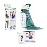 TheraBand Original TheraBand Fitnessband | Resistance Band für Kraftraining und Abnehmen zuhause oder im Gym | 1 Band inkl. Tasche und Anleitung im Set Grün | Schwer, OneSize