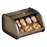 Brotbox für Küche, Roll-Top, Brotkasten, Speisekammer-Organizer, für Küche, Speisekammer, Bäckerei, kleine Gegenstände, Muffins, Bagels, Brot