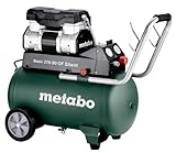 metabo Kompressor Basic 270-50 OF Silent - 50L Kessel, 10 bar Druck, 130 l/min Füllleistung - Ölfrei, leise, mobiler Werkstatt-Kompressor für Heimwerker & Profis - Inkl. Schnellkupplung und Zuggriff