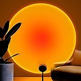 Balkwan Sunset lamp sonnenuntergangslampen Stehleuchte 180°, romantische Vision LED USB-Port moderne Projektionslampe für Wohnzimmer Schlafzimmer dekoratives Nachtlicht（Sunset Red）