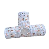 CIYODO Faltbarer Katzentunnel für Kätzchen Interaktiver Spieltunnel für Drinnen mit Verstecktem und Kauspielzeug für Katzenfreunde Stressreduktion