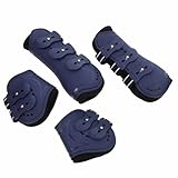 Toddmomy 4 Stück Pferdebeinstiefel Pferdeleggings Beinschutzstiefel für Pferde Reitstiefel für Pferde Pferdestiefel vorne und hinten Pferdespange Schutzausrüstung für Pferde Pu