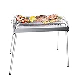 Uten BBQ Grill Holzkohlegrill, 430 Rostfreier Edelstahlgrill Grill Raucher Außengrill für 5-10 Personen Familie Picknick Gartenterrasse Camping Travel Barbecue Party【L-Größe】