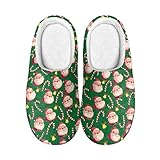 Warme Plüsch-Hausschuhe für Damen, Hausschuhe, warme Hausschuhe, weich und bequem, halten Ihre Füße im Winter warm, Party, Kostüm, Geschenke, grün, 41 EU