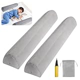 Jinfanshurich Rausfallschutz Bett 127cm, Aufblasbarer Rausfallschutz mit Handpumpe, Bettschutzgitter für Baby & Kinder, Rausfallschutz Bett Reise, Bett Rausfallschutz Kinder & Baby (2er Set)
