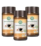 LEBENSBAUM 3 x Bio Getreidekaffee, löslicher Bio Kaffee mit fein-malzigem Geschmack, koffeinfreier Instant Kaffee, 3 x 100 g
