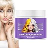 Deep Conditioning Hair Masque | Col-lagen-Haarmaske | 100g Anti-Gelbstich-Haarmaske Für Platin- Und Graues Haar | Col-lagen-Haarmaske Mit Arganöl - Für Alle Haartypen, Trockenes Und Strapaziertes Haar
