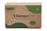 DüngerFIX Grün-Pflanzendünger aus Hühnermist Pellets - Organischer Dünger Rasen, Obst und Gemüse - Universal-Dünger für alle Pflanzen-Arten - Bio Rasendünger tierfreundlich 5kg