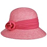 Seeberger Kassida Stroh Sommerhut Blütendekoration Damenhut (One Size - pink)