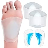 Persistence Gel Arch Support Set, 2 Paar Plantar Fasziitis HüLlen/Schuh Einlagen, Wiederverwendbare Weiche Silikon Bogen HüLlen mit Gepolsterten Kissen für Plantar Fasziitis, Flache FüßE