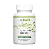 Plusvive Magnesiumcitrat hochdosiert 2250 mg davon 360mg elementares Magnesium je Tagesdosis, 180 Kapseln, Vegan und Laborgeprüft