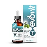 EVOVIT VITAMIN E in kaltgepresstem italienischen nativem Extra-Olivenöl - Natürliches Nahrungsergänzungsmittel mit hoher Bioverfügbarkeit - 4 Monate haltbar | Made in Italy 30ML