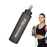 Sport-Trinkflasche, weiche Outdoor-Trinkflasche, 500 ml, lebensmittelechte Wasserflaschen, leichte Trinkflasche zum Laufen, Wandern