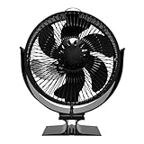 Ofenventilator | Rotation ohne Strom für Holzkamin | leises Zubehör für Wohnung Haus Vermietung Hotel Wohnzimmer