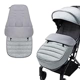 Geoyien fußsack kinderwagen, fußsack, fusssack kinderwagen baby, winterfußsack kinderwagen, Kinder Winterfußsack 80cm, Universal Fusssack für Kinderwagen Sportsitz Babyschale (schwarz) (Grau 2)