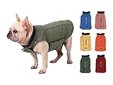 Hundemantel Winter Warme Jacke Weste, 7 Größen für Kleine Mittlere Große und Riesige Hunde, Winddicht Schneeanzug Hundekleidung Outfit Weste Haustiere Bekleidung (L, GRÜN)