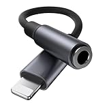 Tobfit Adapter Lightning auf 3,5mm Klinke, iPhone Aux Adapter Dongle Audio Kabel für iPhone 14 Pro Max/14 Plus/14/13/12/11/SE/X/XS/XR/8(Schwarz)