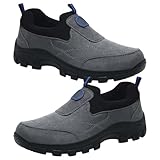 Orthopädische Schuhe wasserdichte Herren Wanderschuhe Outdoor Atmungsaktiv Reisen Bergschuhe Herren Wasserdicht Leicht Trekkingschuhe Herren Slip-On-Schuhe Atmungsaktiv,Grau,44/270mm