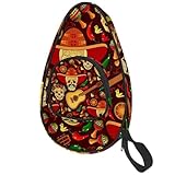 VAPOKF Tischtennisschlägerhülle, Tag der Toten Totenkopf Gitarre Maracas Ping Pong Schläger Tasche Tischtennisschläger Tasche Paddeltasche mit Tasche für 4-5 Bälle