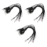 Reinscer 30 Teiliger Stecker zum Blanken Draht Offenes Ende 2 Poliger Mono 1/8 3,5 mm Stecker Buchsen Anschluss Audio Kabel Reparieren