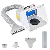 CO-Z Airbrush Kabine Absauganlage 2m³/min Klappbare Lackierkabine mit LED-Beleuchtung 19cm Drehteller Airbrush Spritzkabine 1,7m Entlüftungsschlauch für Malerei Modellbau Lackierarbeiten Handwerk DIY