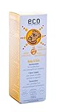 Eco Cosmetics Baby & Kids Sonnencreme LSF45-50 ml, wasserfest, vegan, Rezeptur ohne Mikroplastik, Zertifizierte Naturkosmetik für Gesicht und Körper