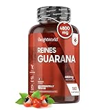 Guarana Kapseln - 4800mg reiner Guarana Extrakt - 180 Kapseln - Für Konzentration & Energie - 3 Monate Vorrat - Natürliche Guarana Samen - Alternative zu Koffein Kapseln & Tabletten - WeightWorld