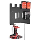 etterr Metallwandhalterung für Akkus und Ladegeräte Einhell Power X-Change 18 V • Kompatibel mit Ladegerät 3A, FastCharger 4A, TwinCharger 3A und BoostCharger 6A • Ladestation und Bohrmaschine